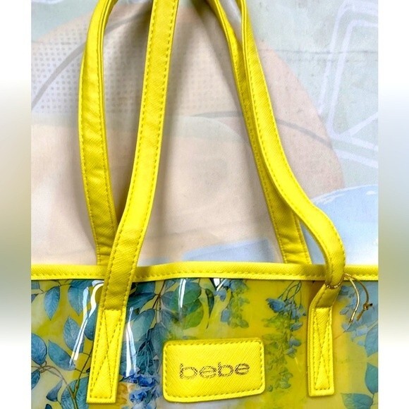 BEBE Limited Edition Spring Garden Colorful Beach Tote Bag Purse New - Picture 5 of 12